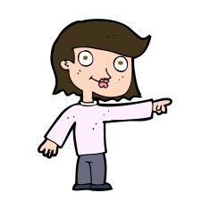 cartoon pointing person N12