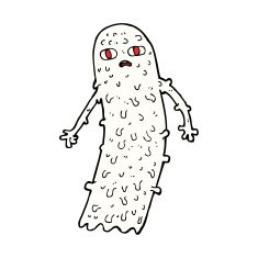 cartoon spooky ghost N95