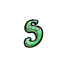 cartoon letter s with eyes N3