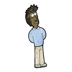 cartoon curious man N78