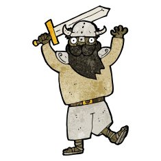 cartoon medieval warrior N3