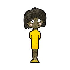 cartoon happy girl N109