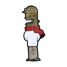 cartoon shocked man N136
