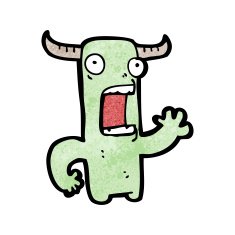 cartoon crazy little monster N2