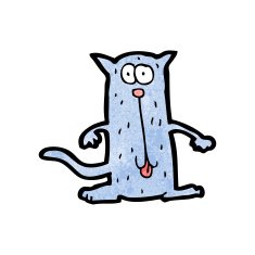 funny cartoon cat N135