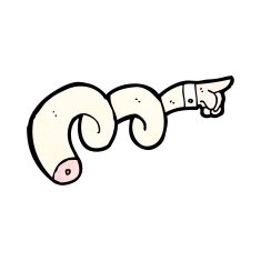 pointing hand cartoon N19