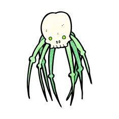 cartoon skull spider N3