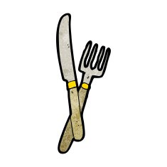 knife and fork cartoon N2