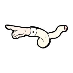 cartoon pointing hand N54