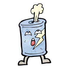 cartoon fizzing soda can N38