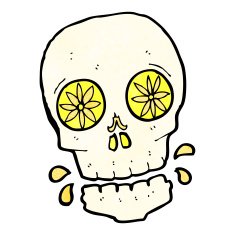 Cartoon Mexican Candy Skull N4