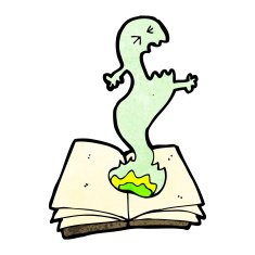 cartoon magic spell book N35