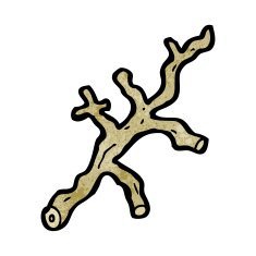 cartoon wooden stick N2