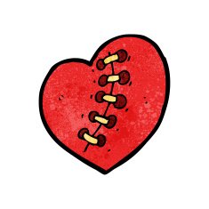 stitched heart cartoon N11