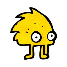 funny little monster cartoon N19