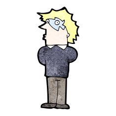 cartoon man with lightning bolt face paint