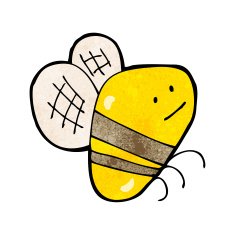 cartoon fat bumble bee N5