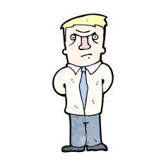 cartoon annoyed man N90