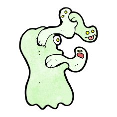 spooky ghost cartoon N23
