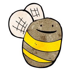 funny cartoon bee N23