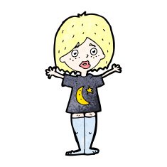 cartoon woman in night clothes N5