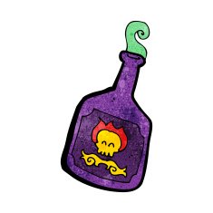 Cartoon Poison Bottle N16
