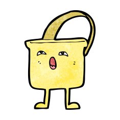bucket cartoon character N4