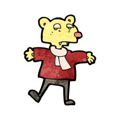 cartoon bear in clothes N3