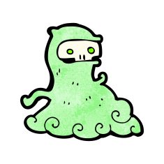 cartoon spooky ghost N97