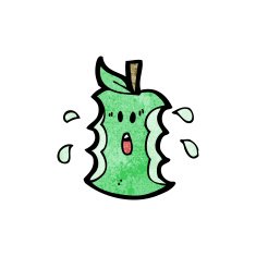 Cartoon Bitten Apple N8