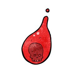 cartoon spooky blood drop N3