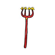 cartoon devil fork N16