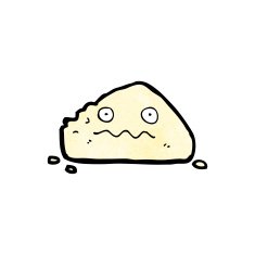 Cartoon Rock With Face N12