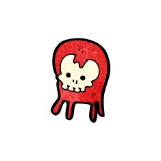 cartoon little skull monster N2
