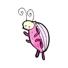 cartoon cute spooky beetle N2
