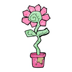 cartoon flower N467