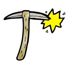 Cartoon Pick Axe N15