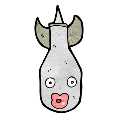 cartoon bomb with face N12