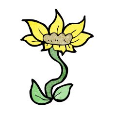 cartoon flower N469