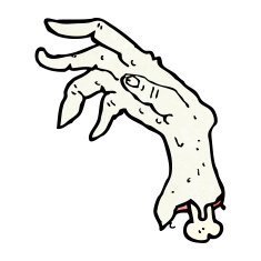 gross severed hand cartoon N5