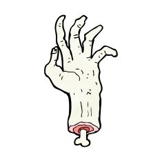 gross severed hand cartoon N6