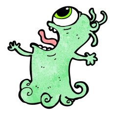 cartoon crazy monster N37