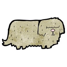cartoon hairy dog N3