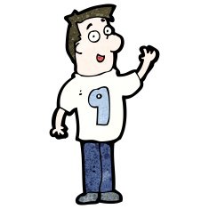 cartoon man in shirt number nine N3