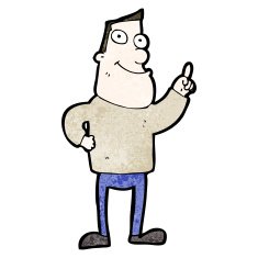 cartoon man with idea N166
