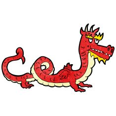 cartoon chinese dragon N18