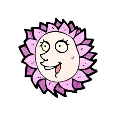 cartoon flower face N6