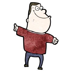 cartoon happy man N527