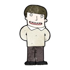 cartoon happy man N528