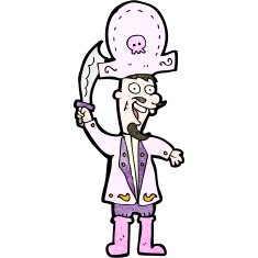 cartoon pink pirate N3